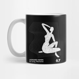 Leonard Cohen / Minimalist Artwork Design Mug